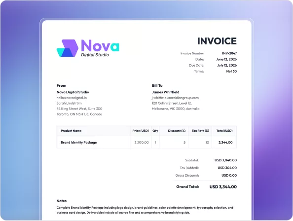 build your invoice
