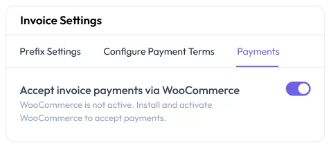invoice setting