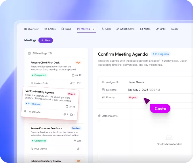 meeting dashboard preview